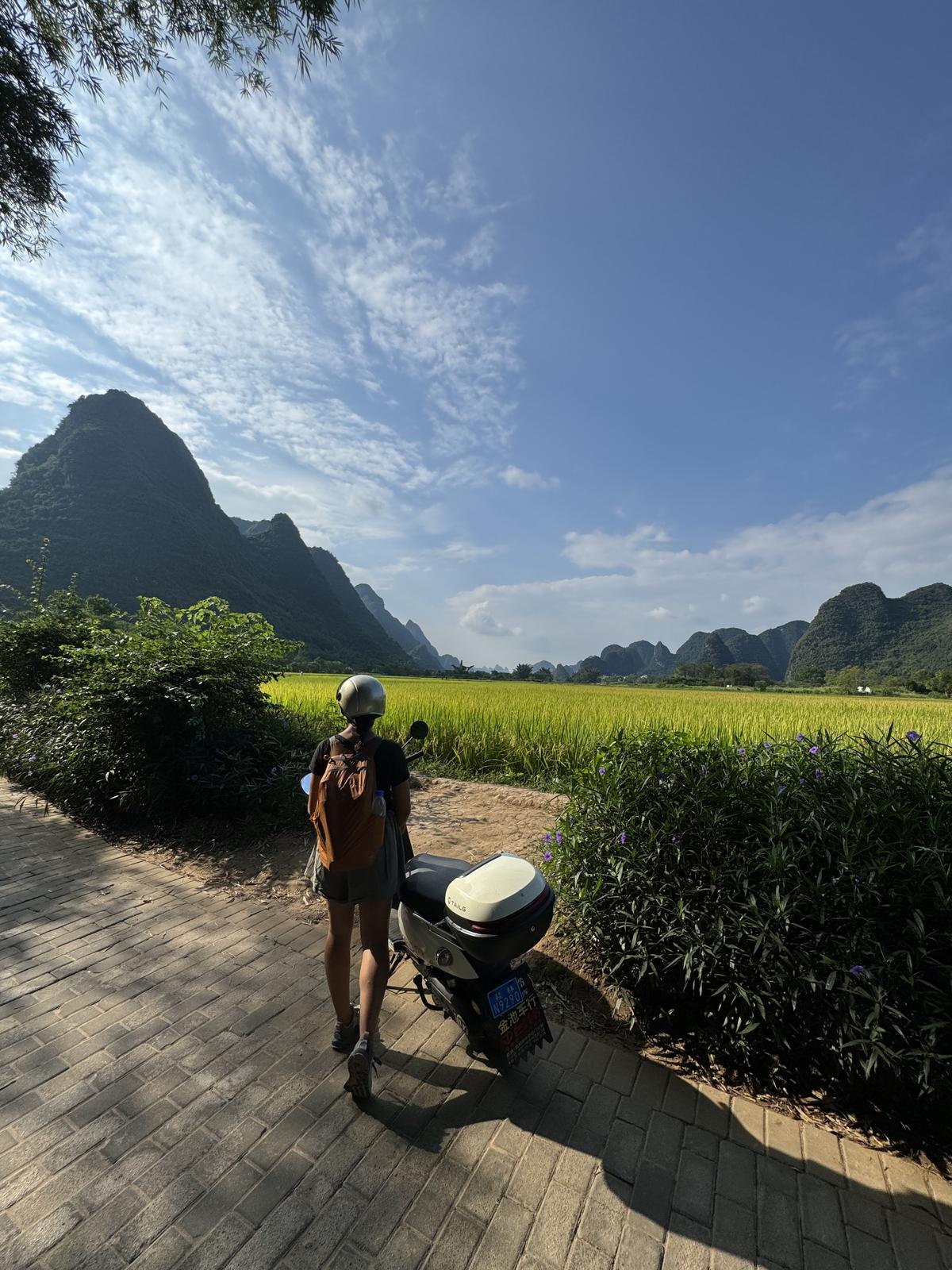 Solo travel moment