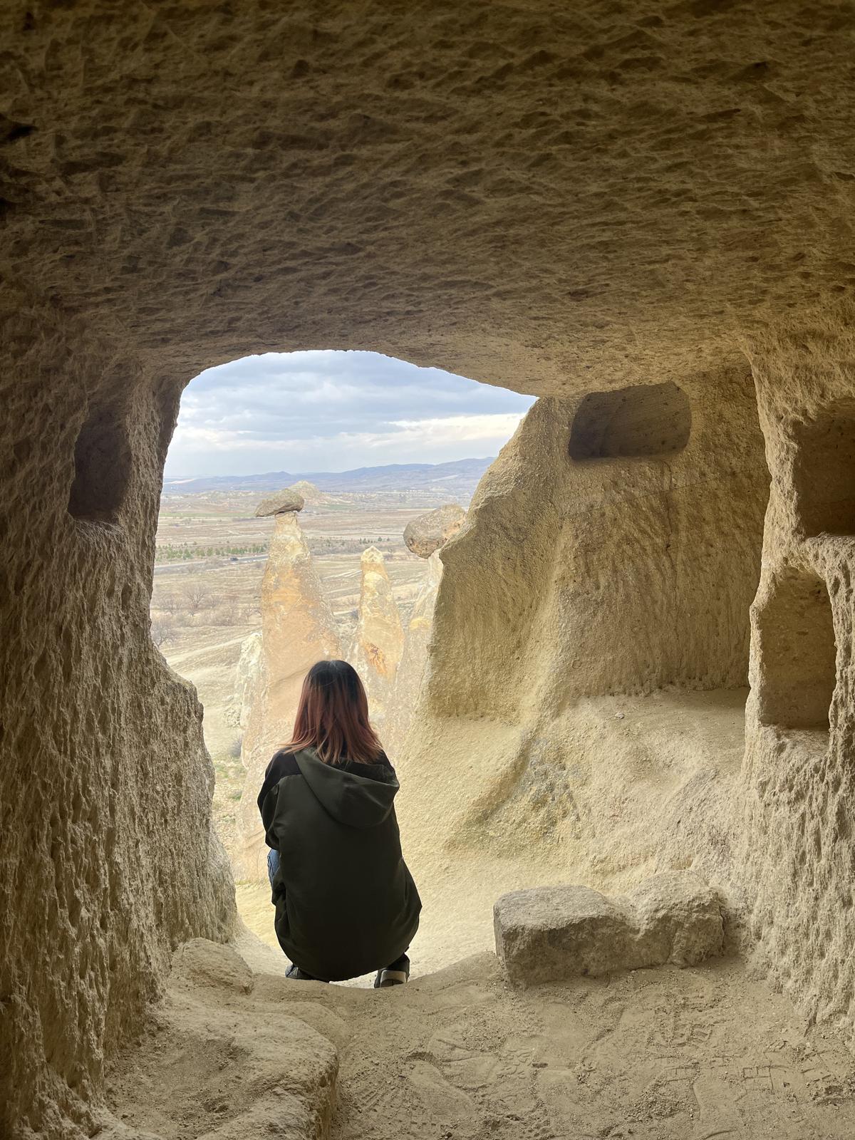 Solo travel moment