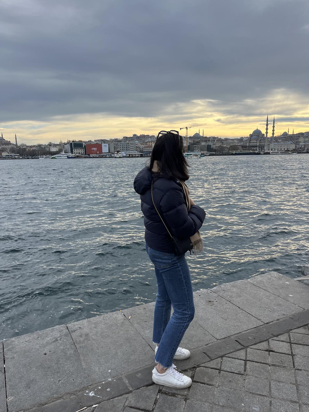 Solo travel moment